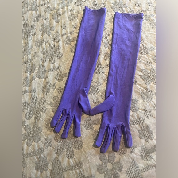 Purple long gloves women’s.   Jessica rabbit - Picture 2 of 2